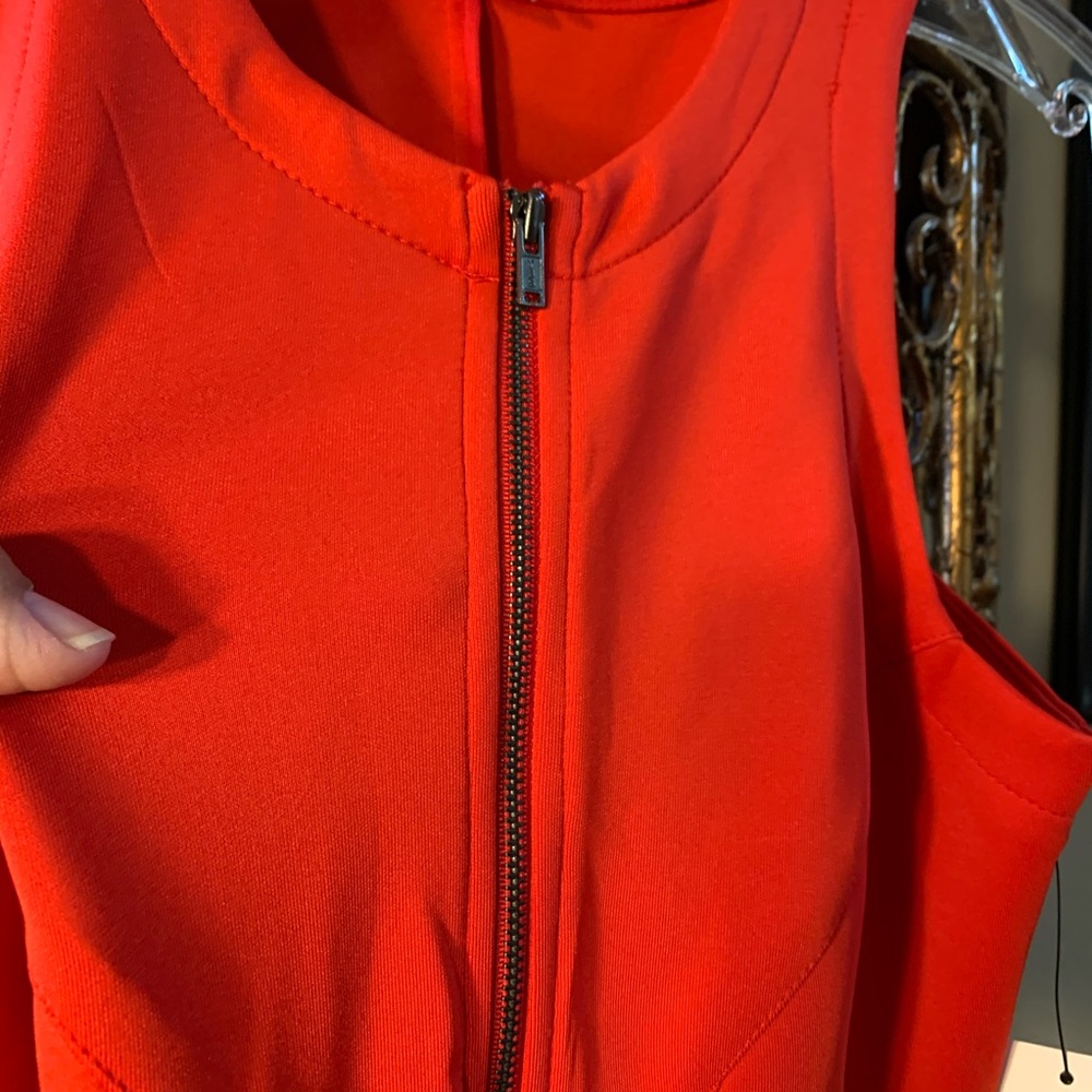 Bar III Sexy Red Zip Front Dress - Picture 2 of 3